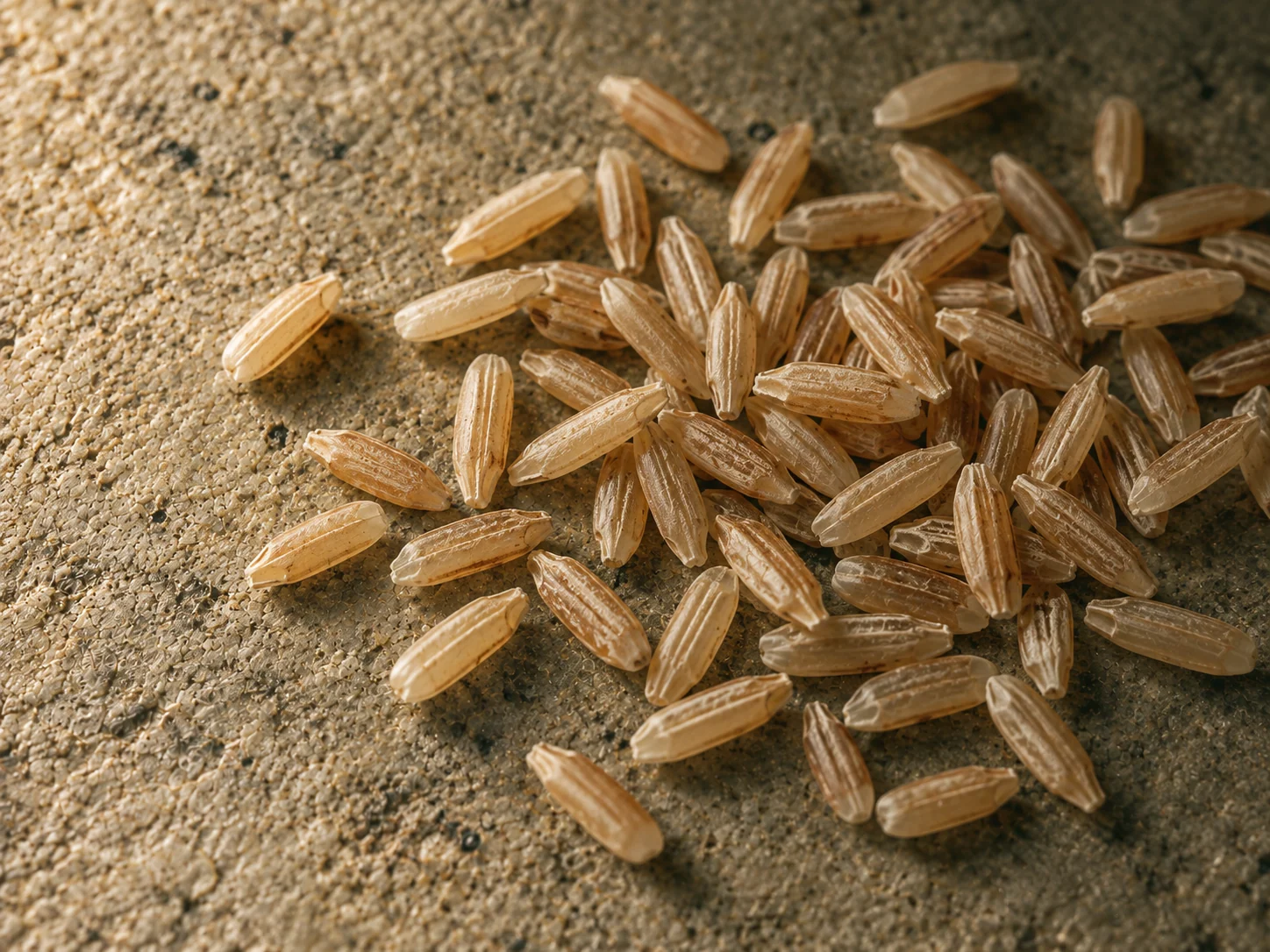 Brown Pusa grains, grouped